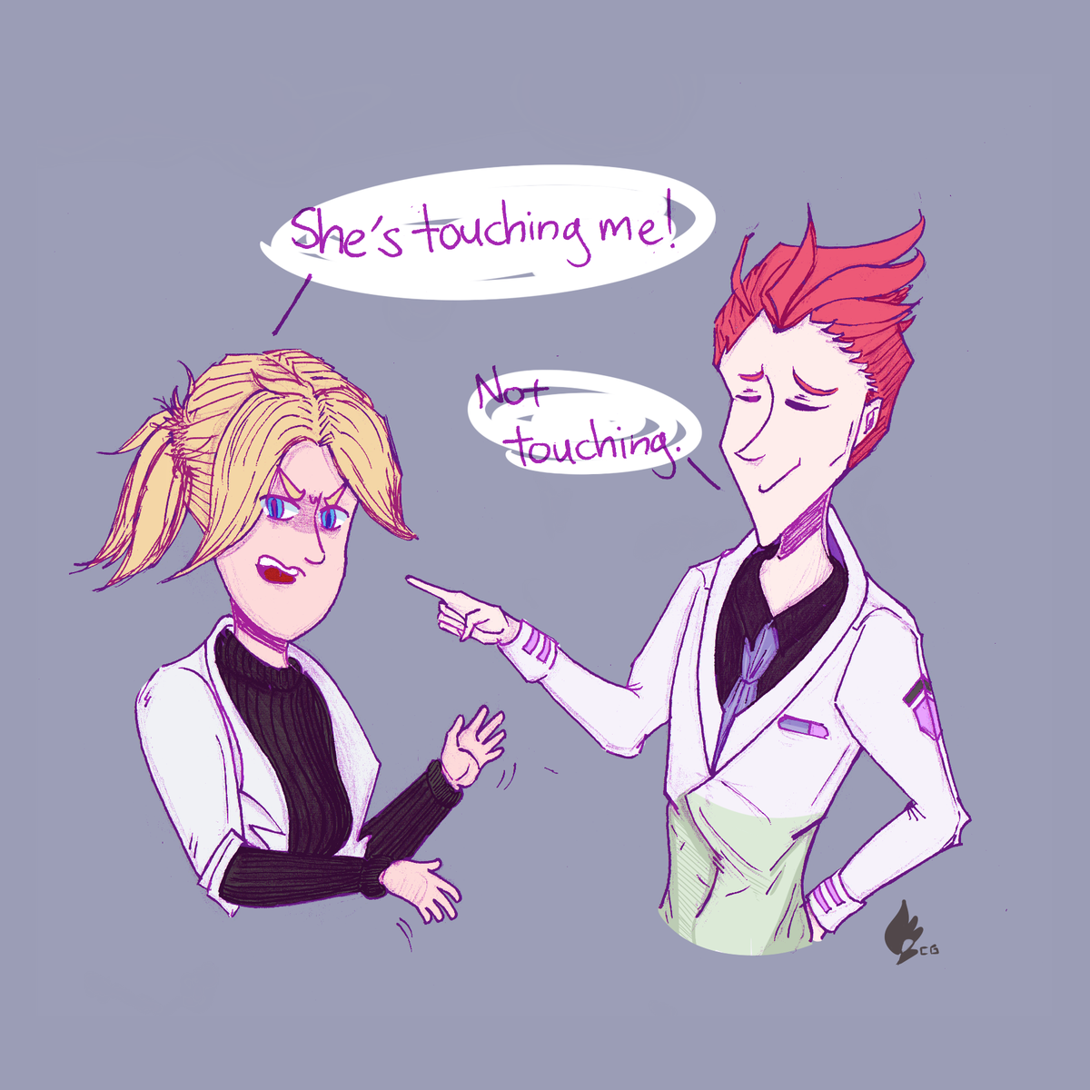 Tarr-apologist On Twitter - Overwatch Moira Mercy Fanart (1200x1200), Png Download