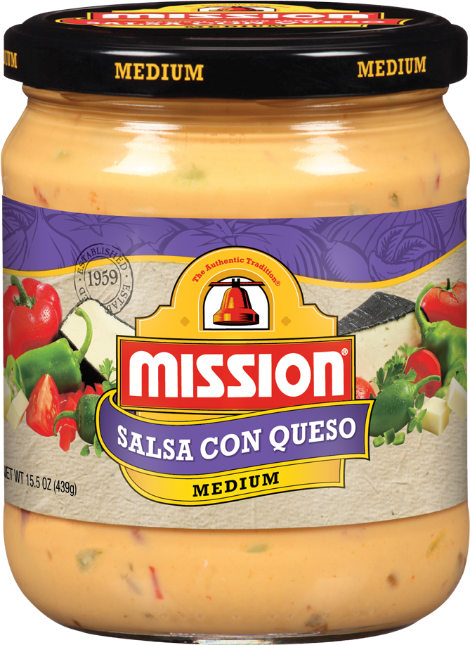 Salsa Con Queso Dip - Mission Tortilla Chips (880x940), Png Download