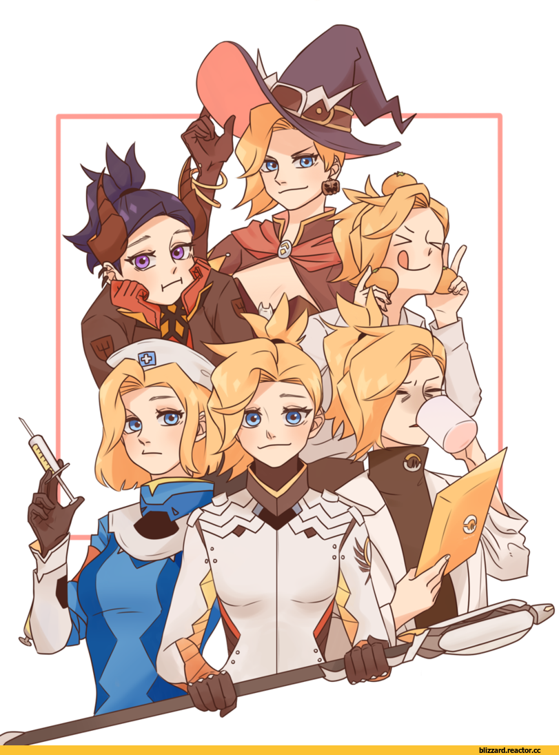 Mercy Entertainment,фэндомы, Overwatch Art - Mercy Cute Overwatch Fanart (811x1095), Png Download