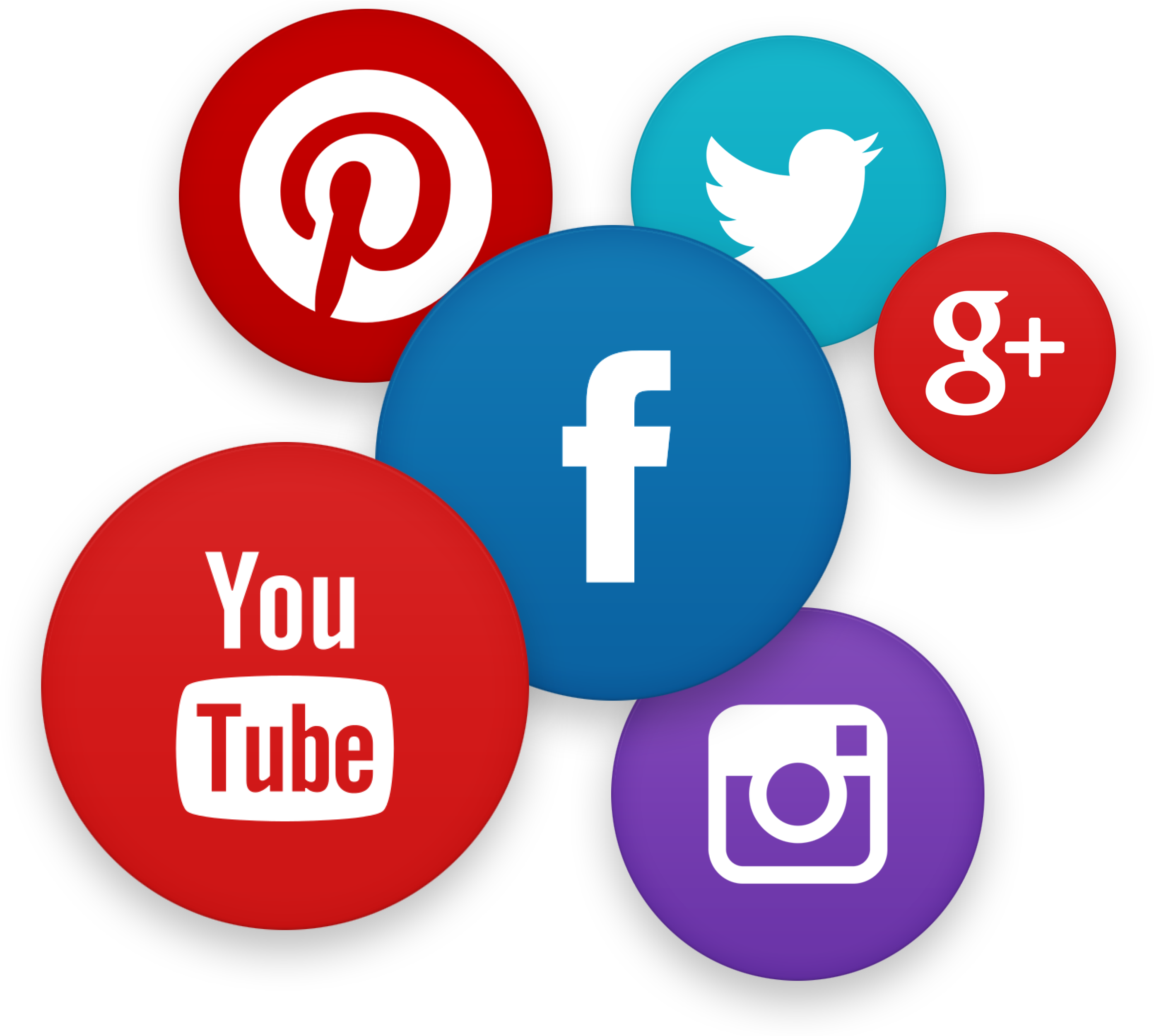 Social Media Image - Social Media Channel Icons (2917x2500), Png Download