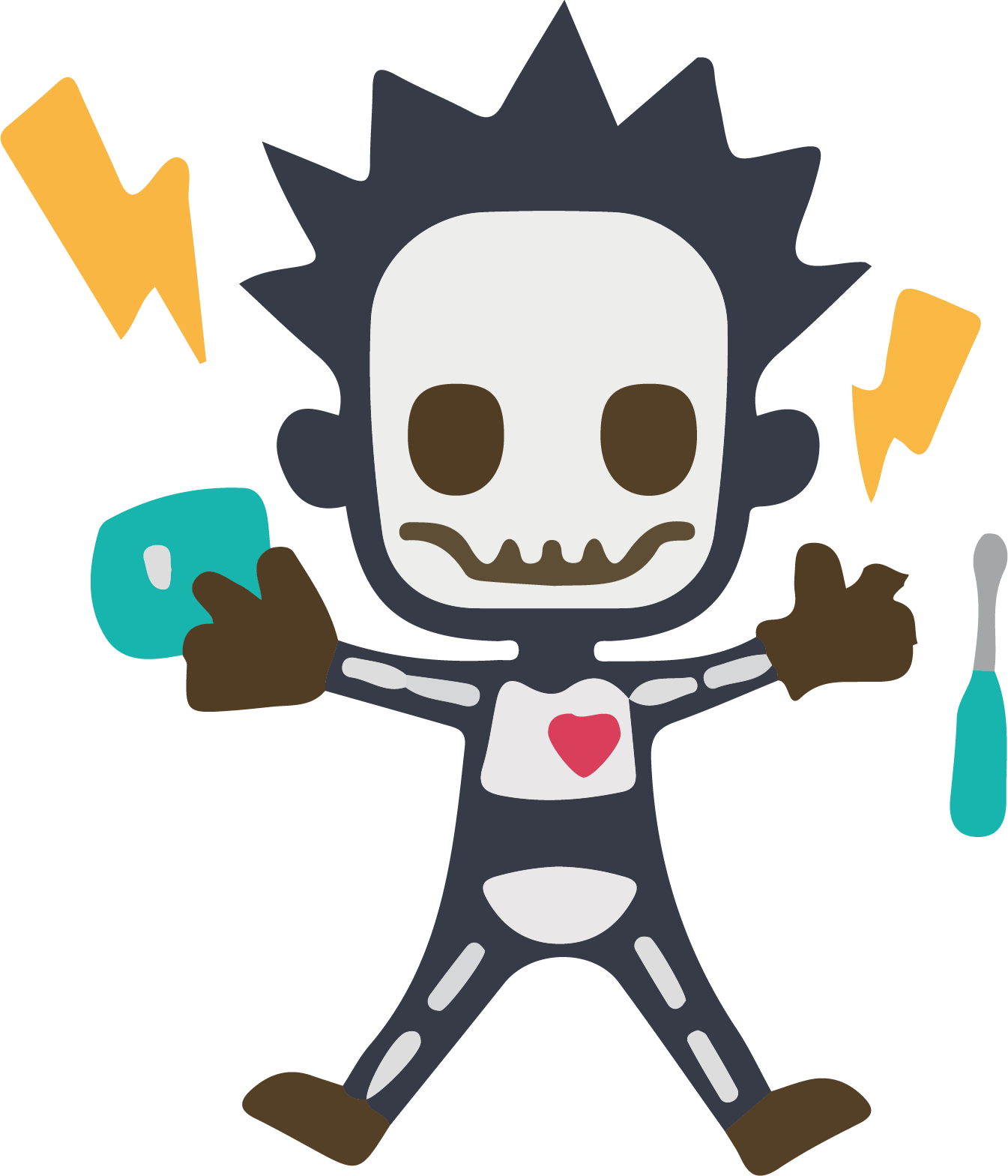 Electricity Clipart Shocked - Electric Shock Cartoon (1345x1568), Png Download