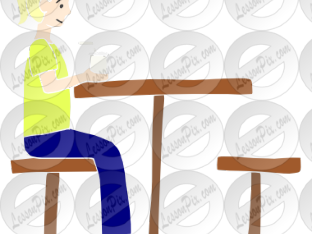 Picnic Table Clipart Illustration Png - Sitting (640x480), Png Download