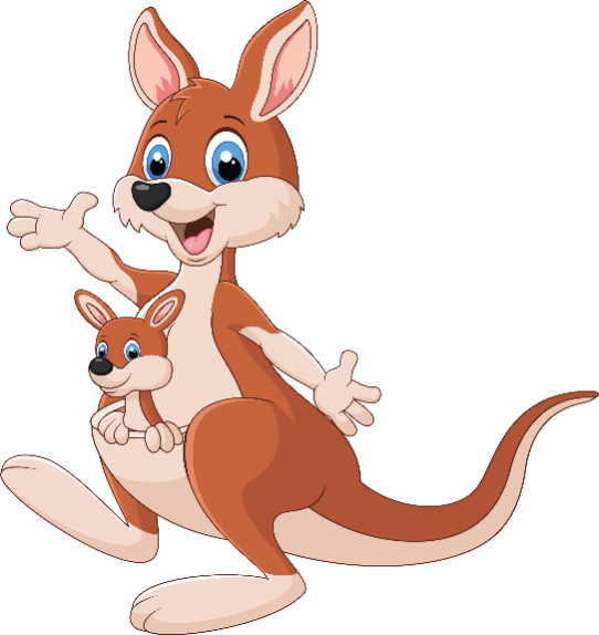 542 X 574 16 - Kangaroo And Joey Clip Art (542x574), Png Download