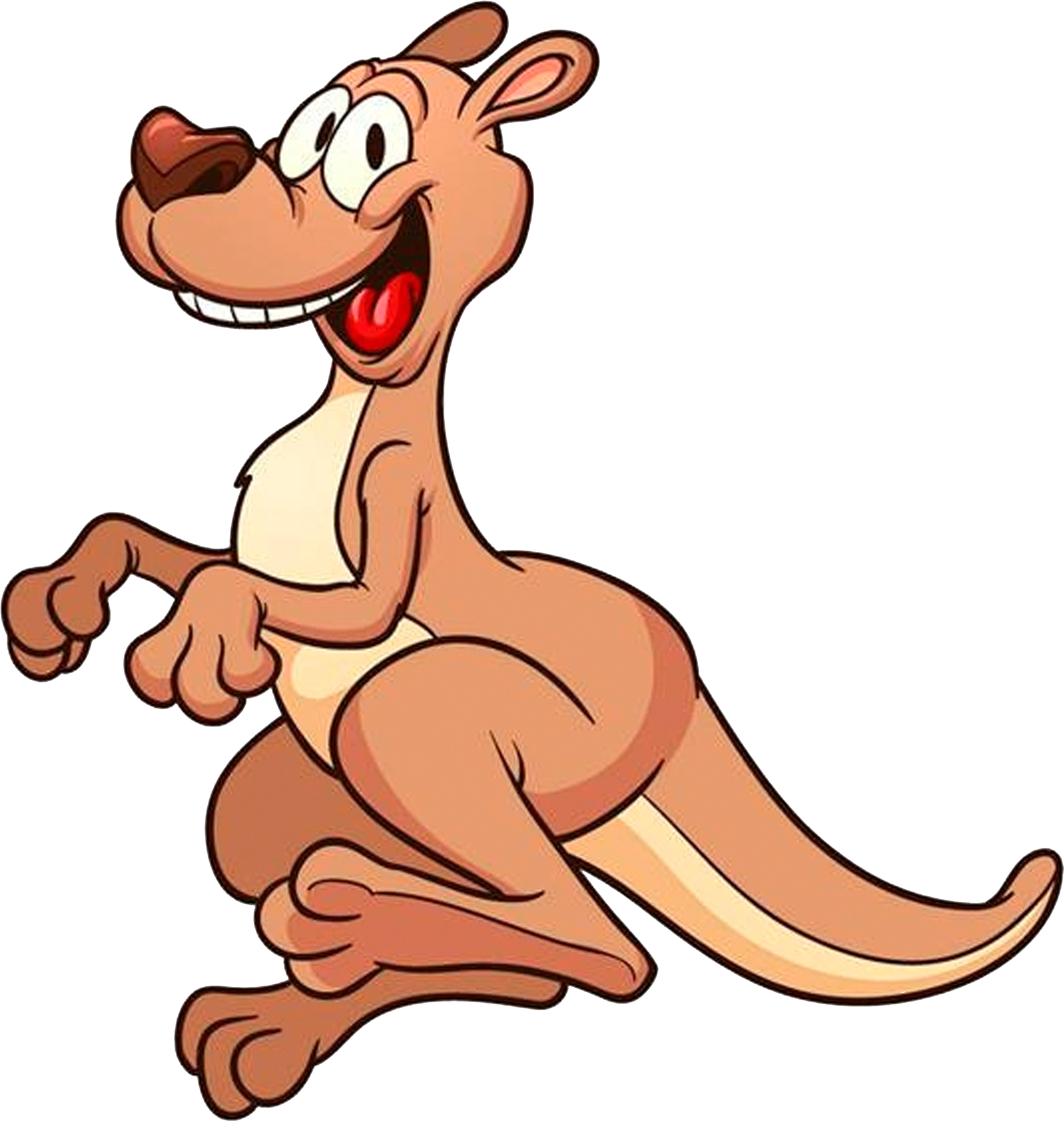 Clip Art Laughing Happy Kangaroos - Kangaroo Jumping Clipart (5000x5000), Png Download