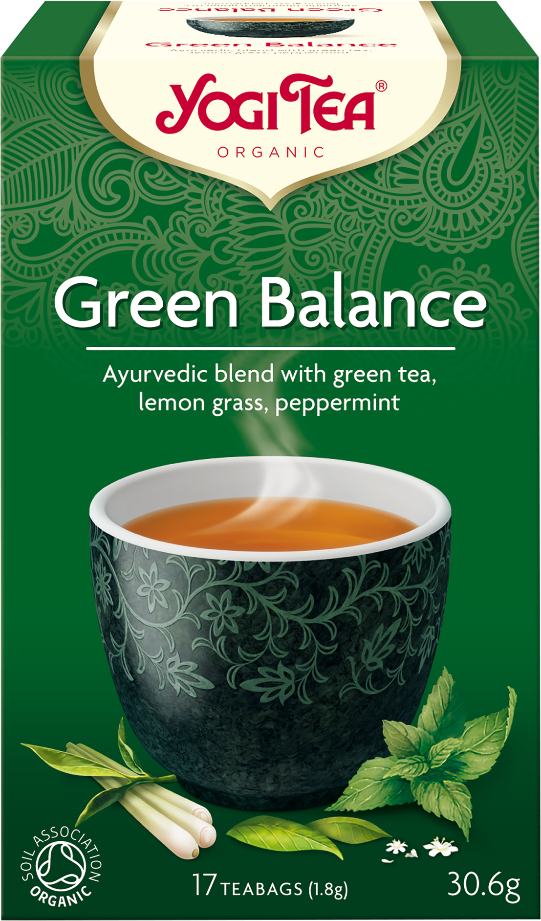 Green Tea Matcha Lemon - Green Energy Yogi Tea (1400x2100), Png Download