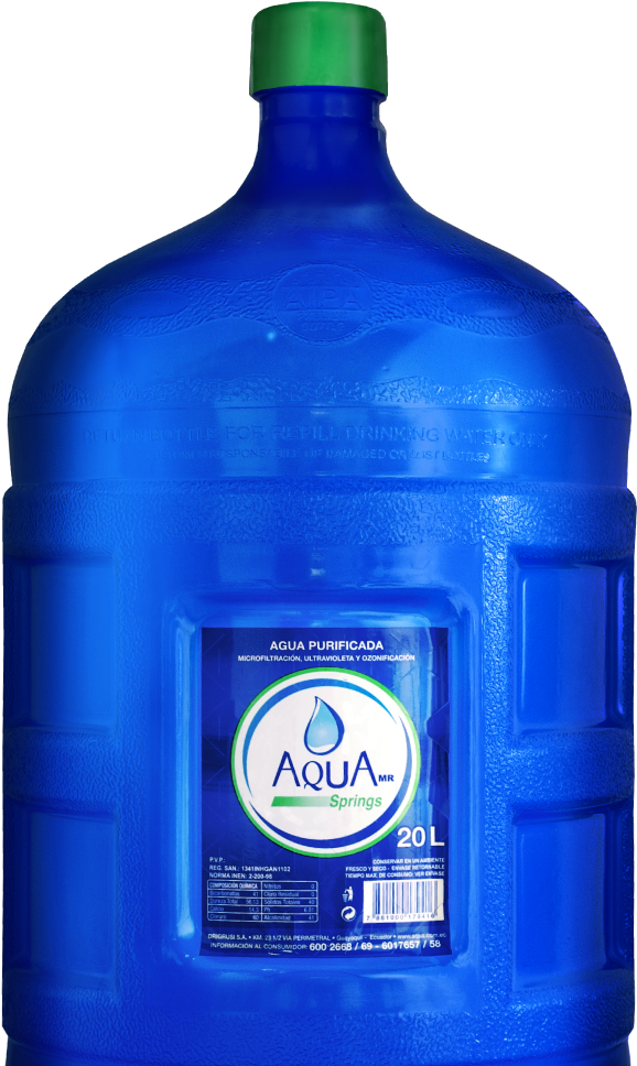 Aqua Springs Es Agua Purificada, Premium Y Saludable - Botellon De Agua Aqua (601x988), Png Download