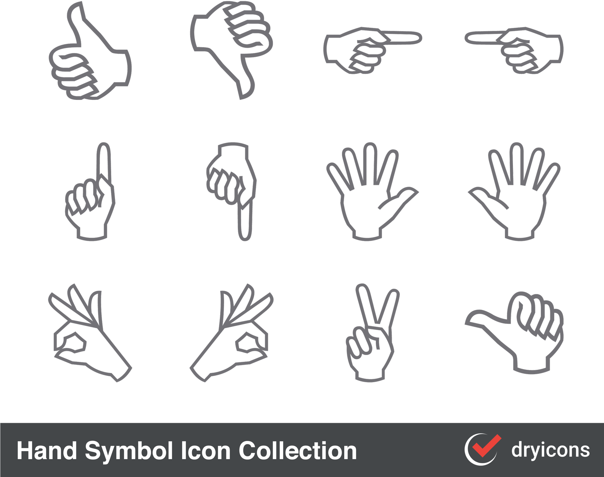 Dryicons On Twitter - Thumbs Up Symbol (2048x1756), Png Download