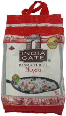 India Gate Basmati Rice Mogra 5 Kg - India Gate Basmati Mogra (525x600), Png Download