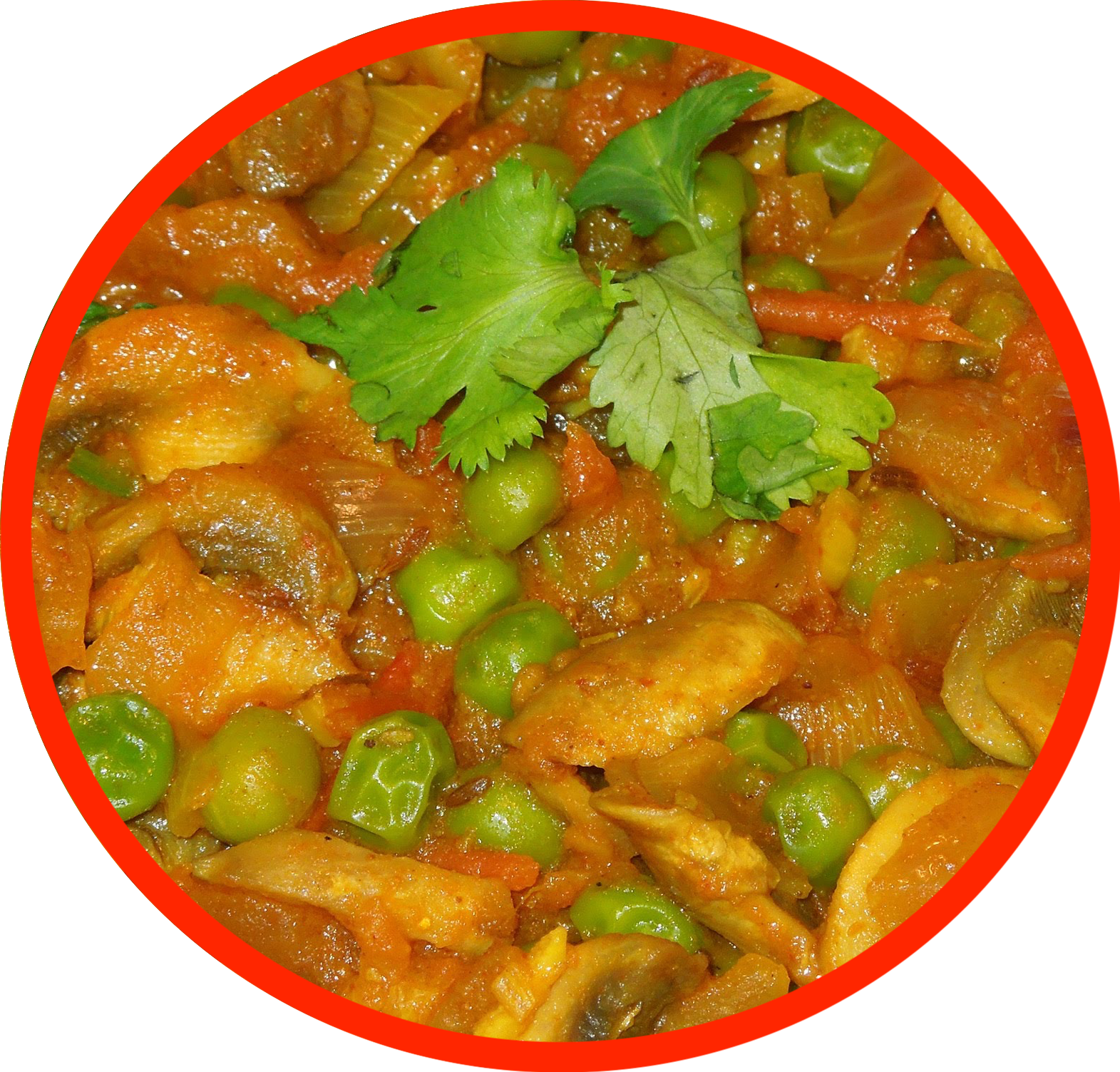 Aloo Matter - Matar Mushroom (1571x1503), Png Download