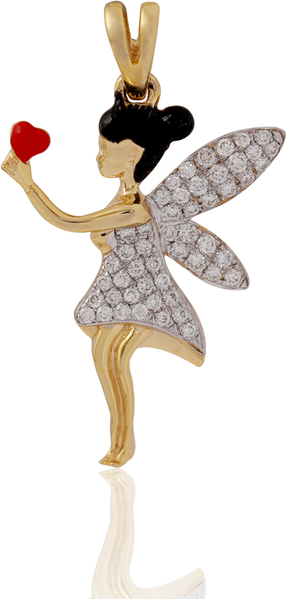 Adorable Fairy Gold Pendant - Figurine (1000x1000), Png Download