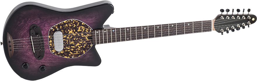 Caspian Electric Acoustic 12-string Sitar Guitar Thumbnail - Schecter Demon 6 Diamond (912x552), Png Download