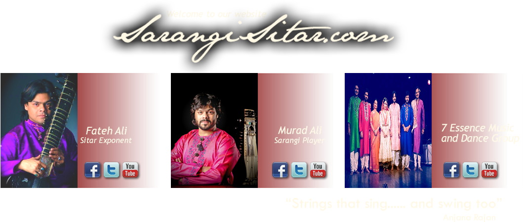 Fateh Ali Sitar Player & Murad Ali Sarangi Player Delhi - Banner (1062x471), Png Download