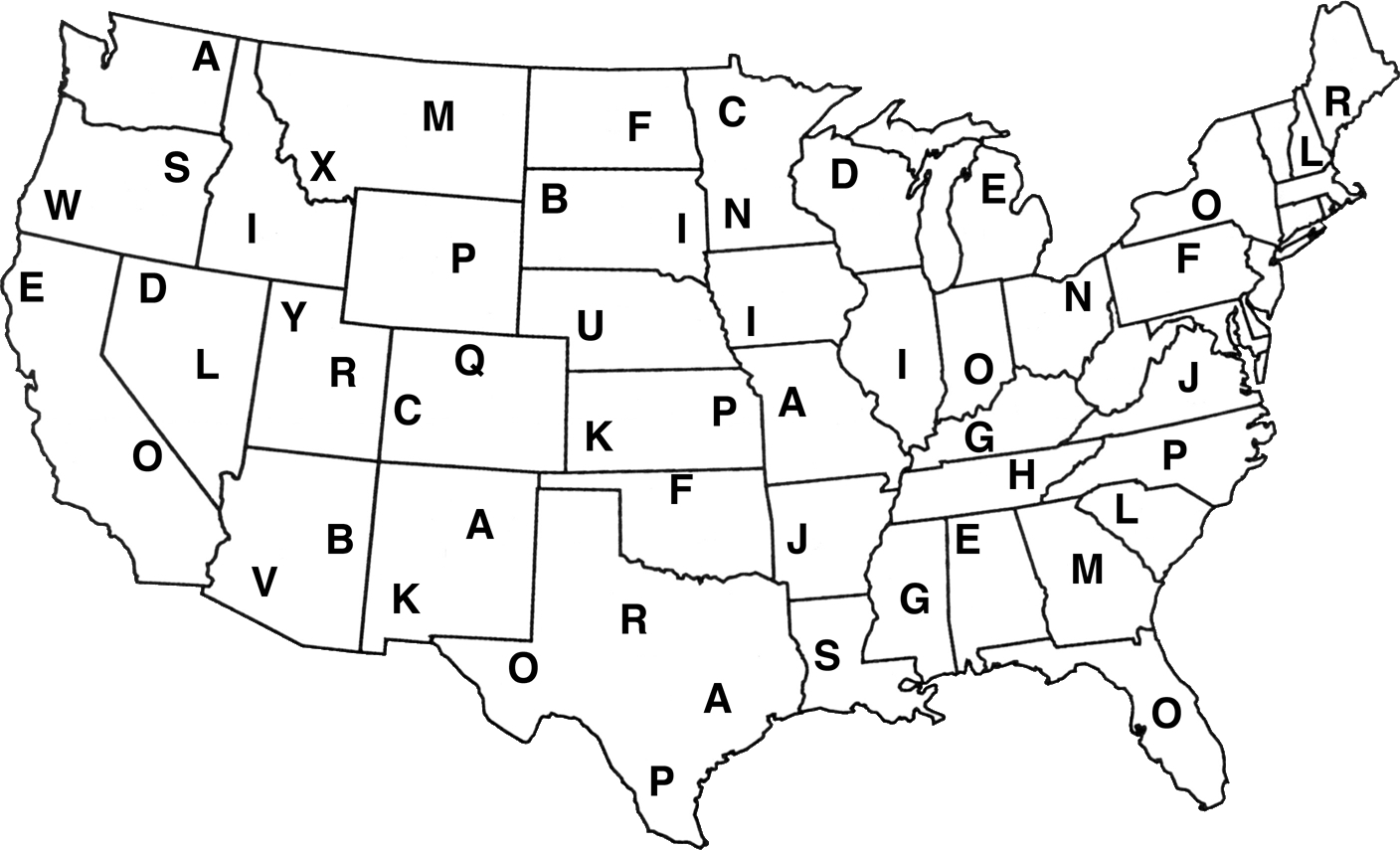 Check Answer - United States Map Outline Black And White (1408x855), Png Download