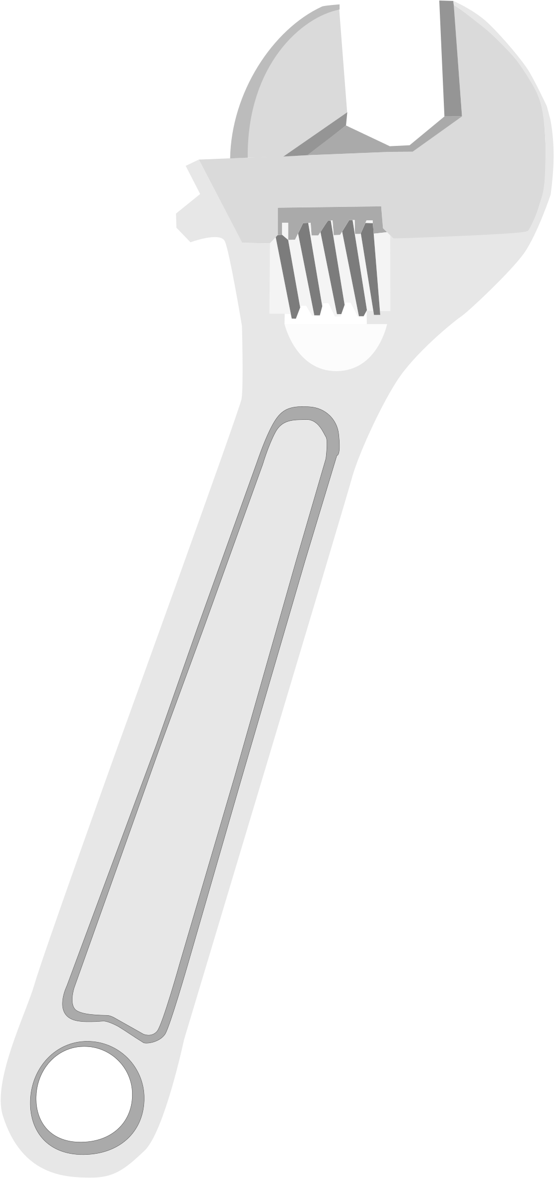 Spanner Png Transparent Images - Crescent Wrench Vector Png (1129x2400), Png Download