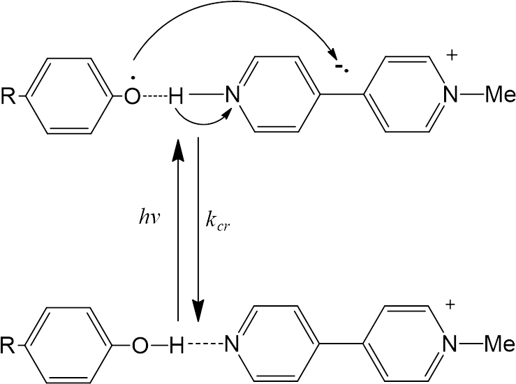 Photo Electron Proton Transfer With P Meoh Aroh And - Diagram (750x559), Png Download