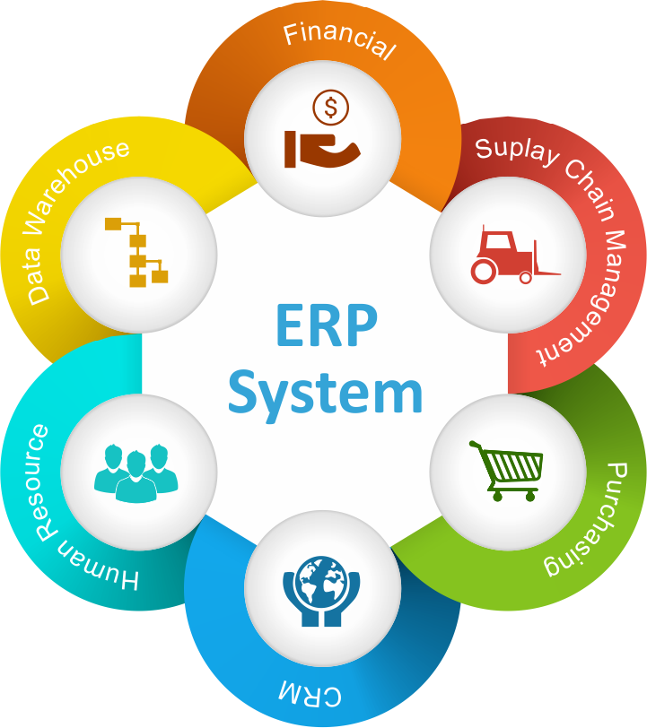 Erp Software Overview - Enterprise Resource Planning (721x812), Png Download