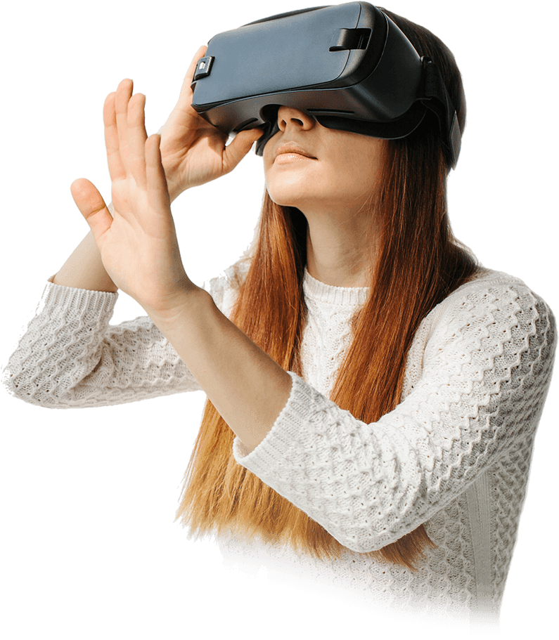 Immersed In This Virtual Environment, Trainees Can - Girl (794x919), Png Download