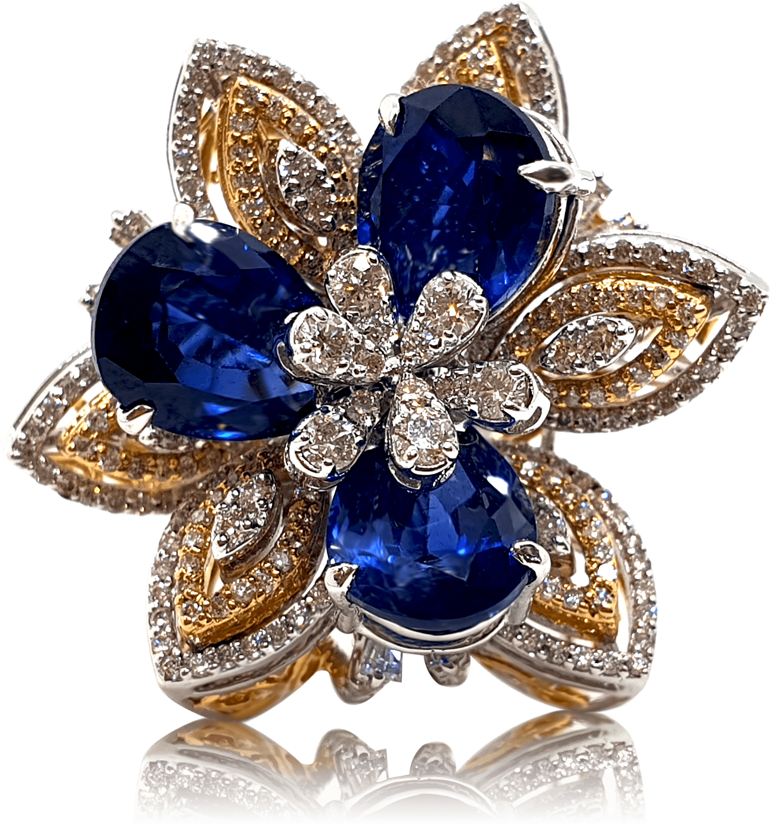 La-fleur Cocktail Ring - Diamond (1761x1761), Png Download