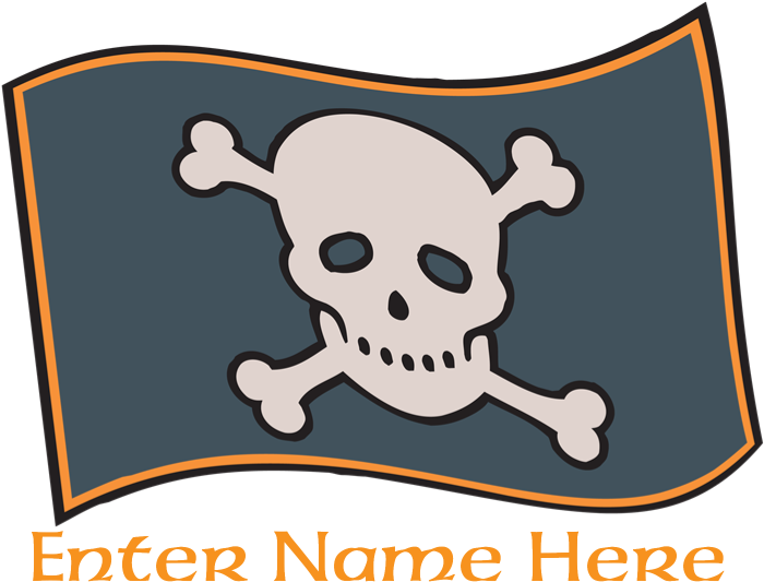 Personalized Pirate Flag Shower Curtain - Skull (700x700), Png Download