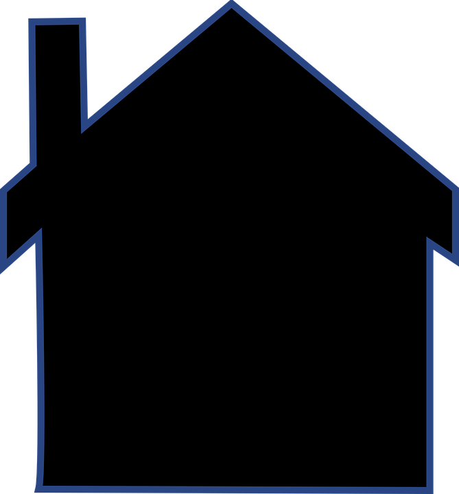 Home Clipart Shelter - Simple House Silhouette (669x720), Png Download