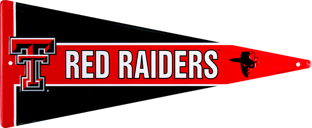 Texas Tech Red Raiders Pennant - Texas Tech Pennant Flags (1024x419), Png Download