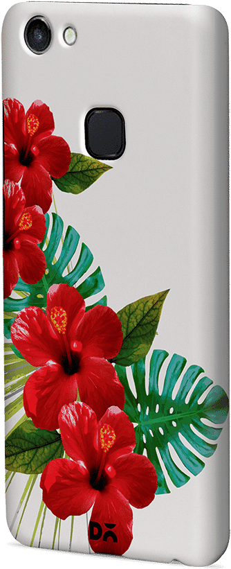 Dailyobjects Tropical Flowers Case Cover For Vivo V7 - Mobile Phone Case (900x900), Png Download