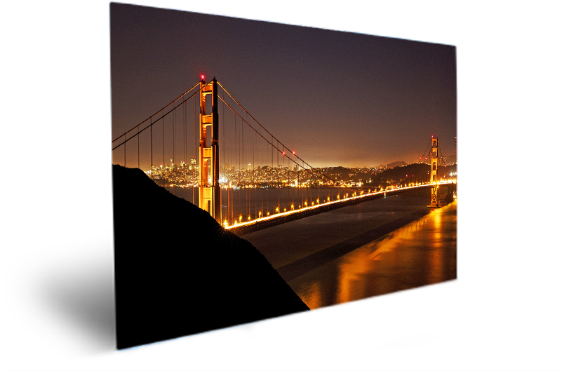 Night Look Golden Gate Bridge - Self-anchored Suspension Bridge (800x600), Png Download