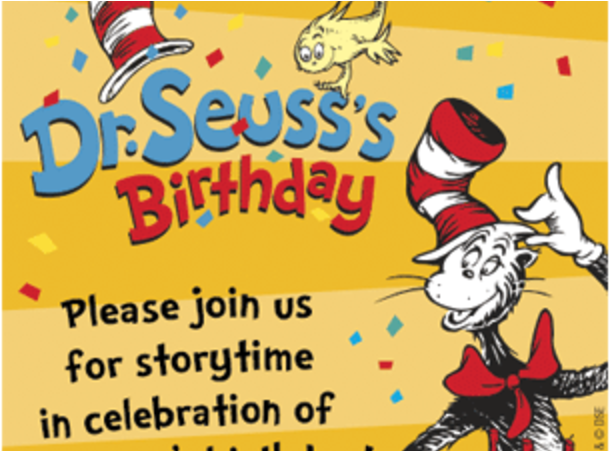 Seuss's Birthday Storytime At Books Inc - Dr Seuss's Birthday (800x450), Png Download