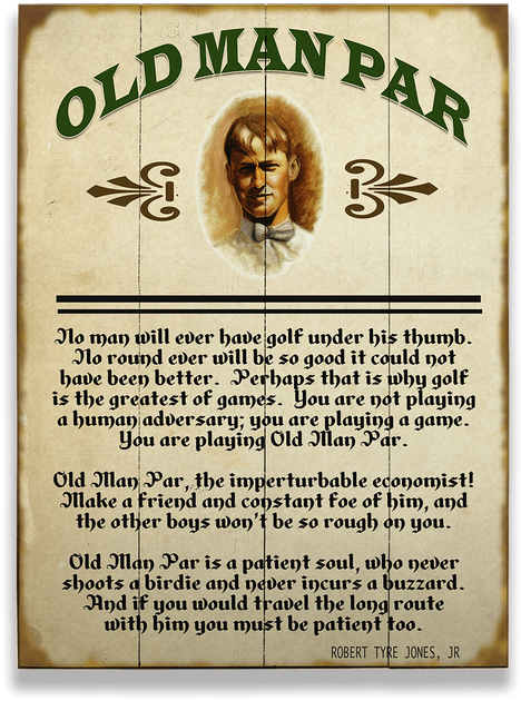 Old Man Par Golf Sign - Poster (730x730), Png Download