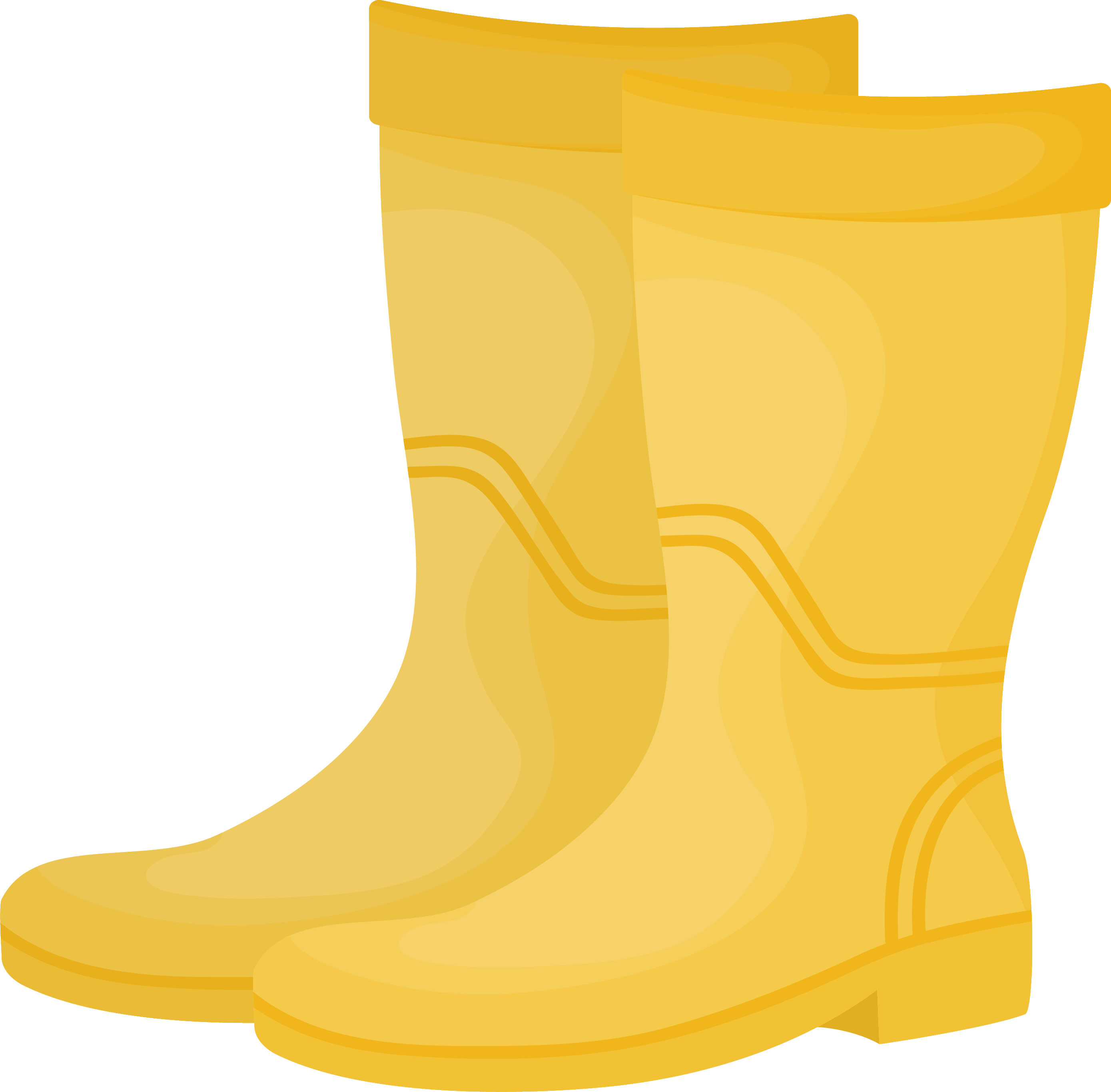 Yellow Wellington Boot - Bottes De Pluie Png (2779x2731), Png Download