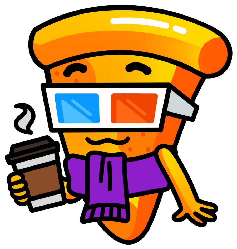 09 Jansold Outfebruary Pizza And A Movie Night - Movie And Pizza Clipart (1024x1024), Png Download