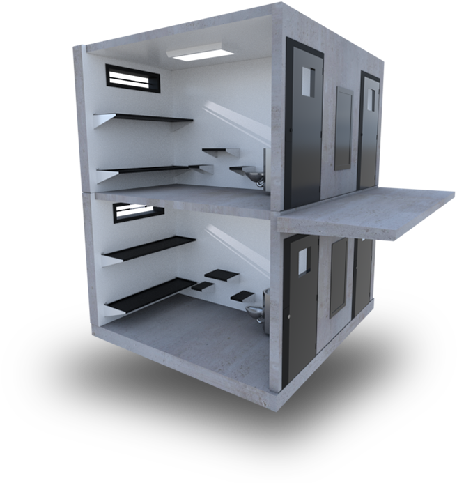 Jail And Prison Cells - Texas Mountain View Prison Cells (823x780), Png Download