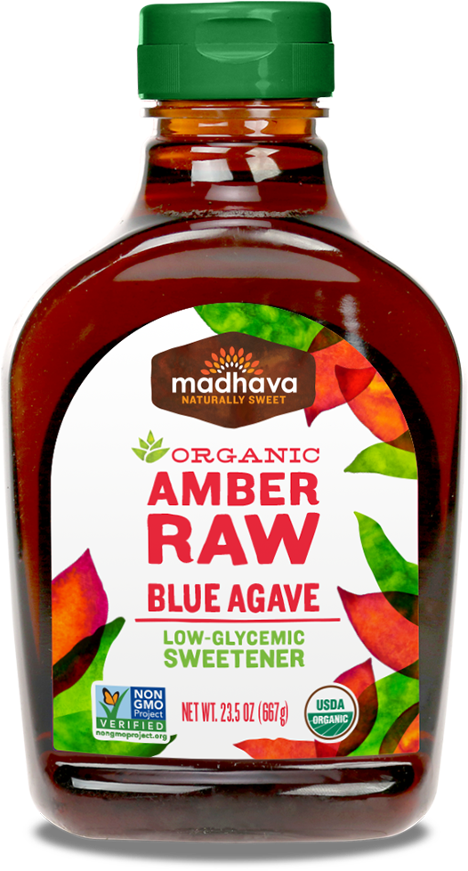 Madhava Organic Agave Nectar Amber Raw, - Amber Raw Agave (739x1000), Png Download