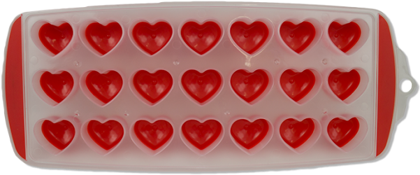 Kitchen Collection Push Button Heart Ice Tray - Silicone Ice Cube Heart (700x466), Png Download