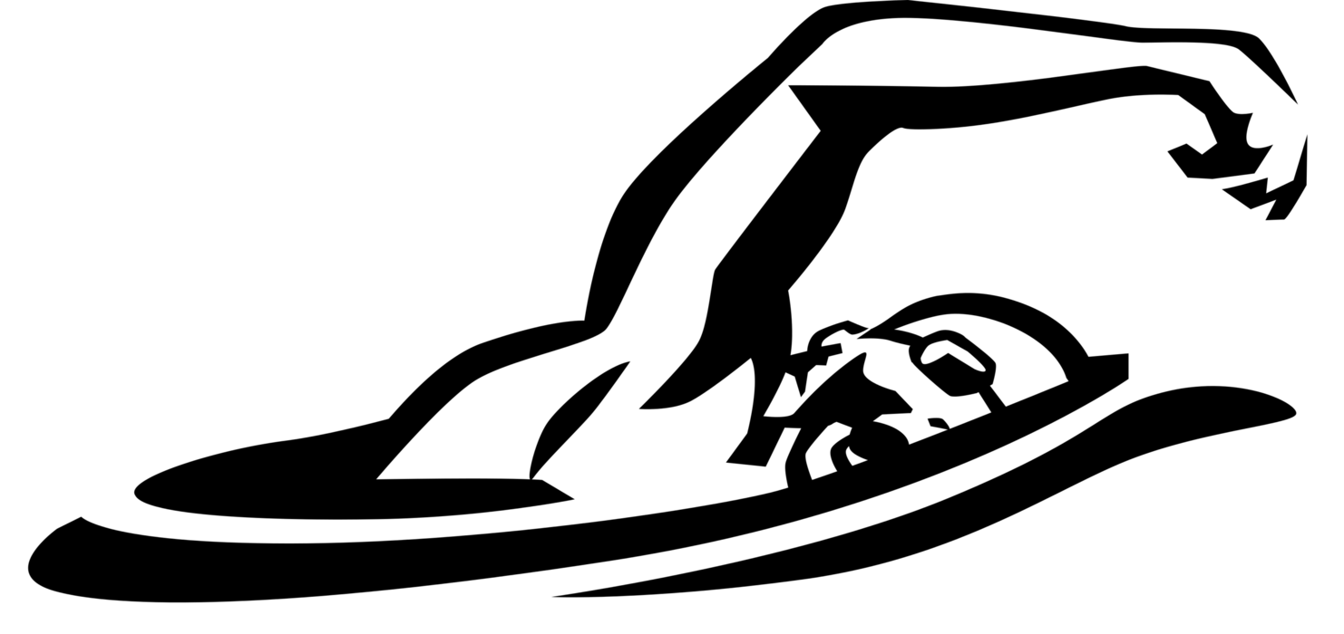 Vector Illustration Of Swimmer Swims Breaststroke In - Nadador Vetor (1482x700), Png Download