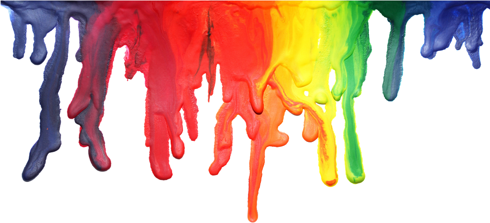 Mq Sticker - Rainbow Paint Dripping (1024x1024), Png Download