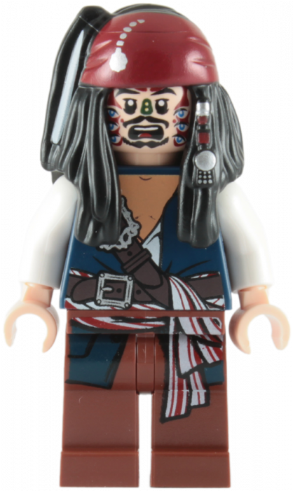 More Views - Lego Pirates Of The Caribbean Jack Sparrow (700x700), Png Download