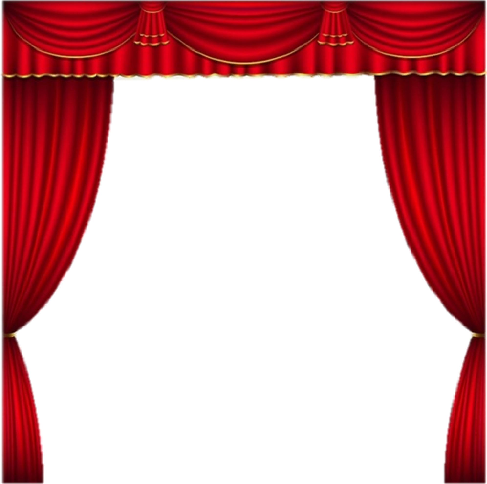 Cropped Curtains 1 - Curtain Clipart Png (2000x1978), Png Download