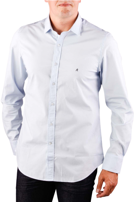 Replay Shirt Grey - Man (490x653), Png Download