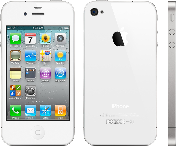 Iphone 4s - Iphone 4 White (900x900), Png Download