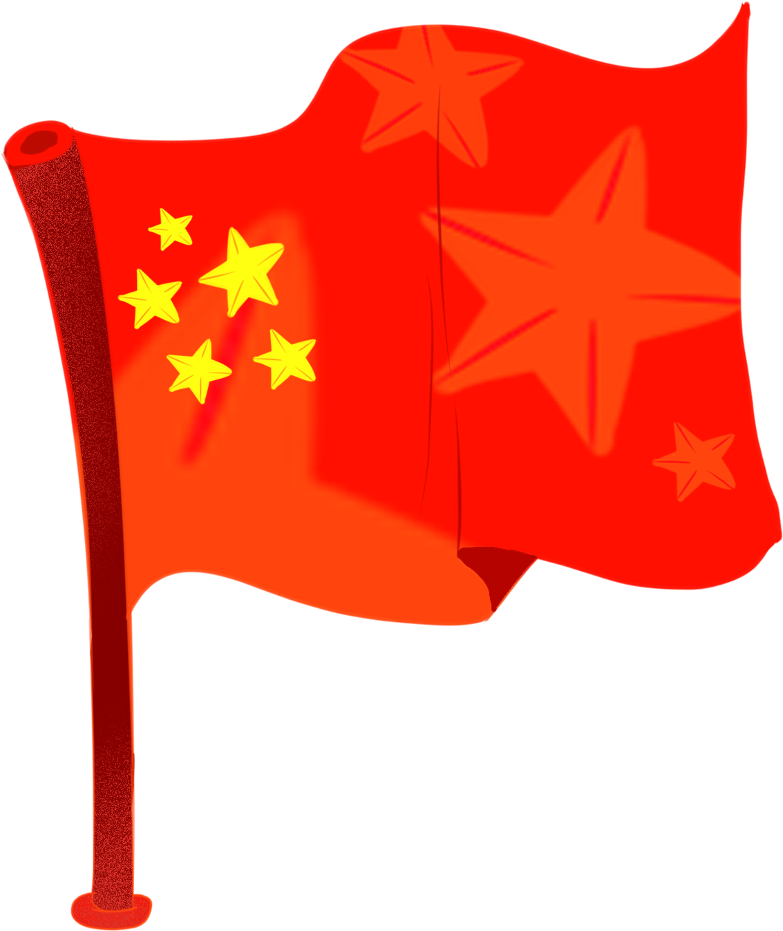 Flag Pointed Star Red Fluttering Png And Psd - Flag (2000x2000), Png Download