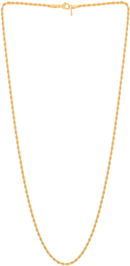 Rope Chain - Gold - Marcozo - Necklace (600x600), Png Download