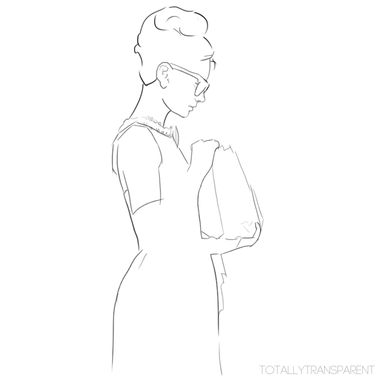 Transparent Audrey Hepburn Drawn By Totally Transparent - Transparent Breakfast At Tiffany's (768x768), Png Download