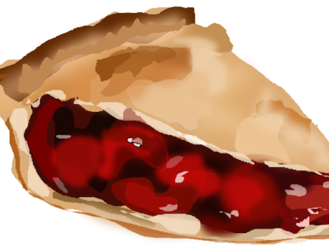 Pie Clipart Cherry Pie - Slice Of Pie Png (640x480), Png Download
