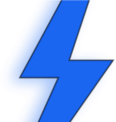 Power Rangers Clipart Lightning Bolt - Electric Blue (640x480), Png Download