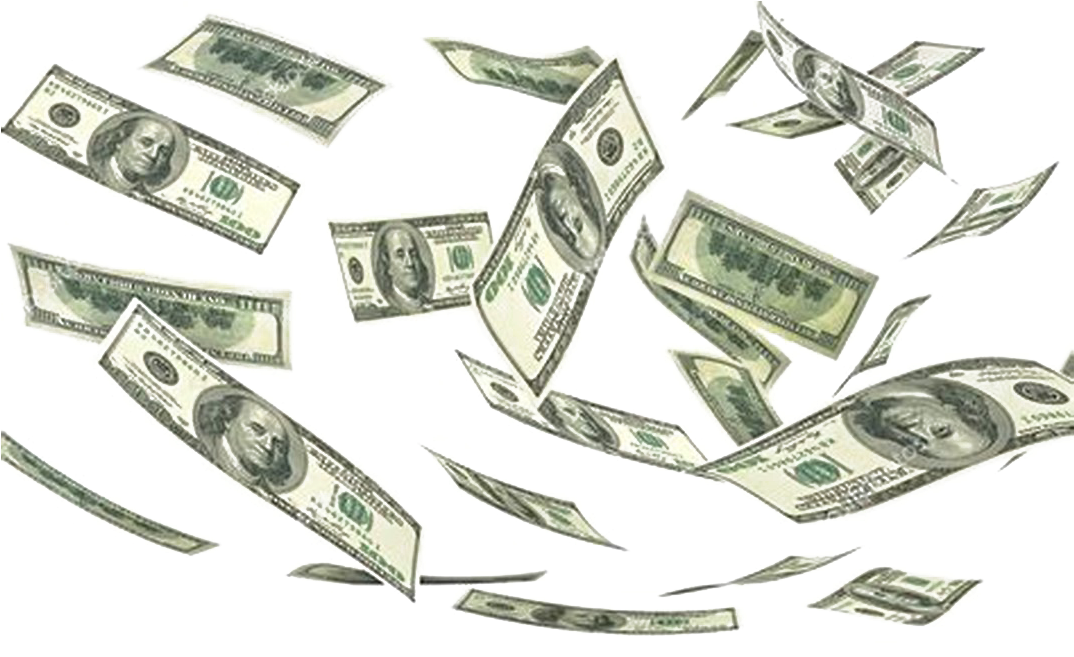 Falling Money Transparent - Falling Money (1073x720), Png Download