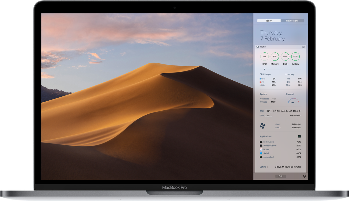 Monitor - Macbook Pro 15 2018 Png (1200x712), Png Download