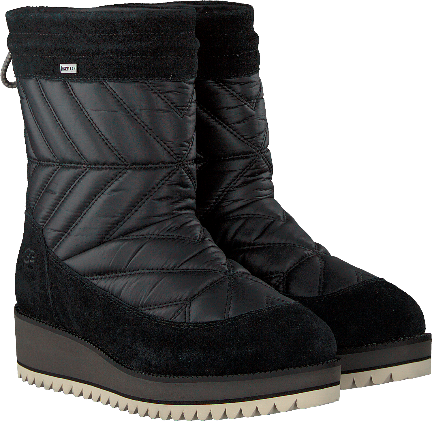Black Ugg Fur Boots Beck Boot Large Next Png Black - Black Combat Boots (1500x1478), Png Download