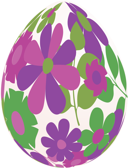 Easter Eggs Clipart Flower - Transparent Background Easter Eggs Png (457x600), Png Download