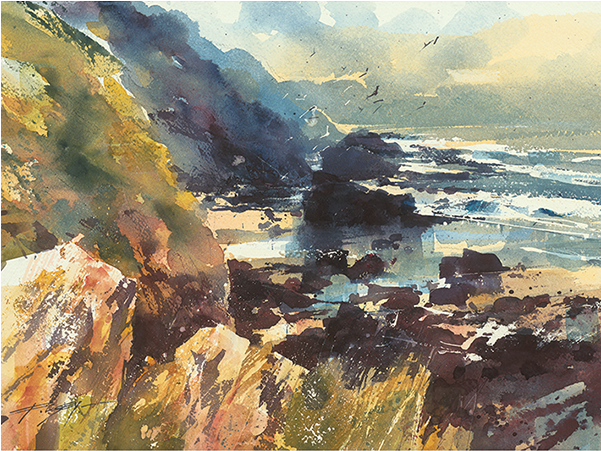 "tidal Beach" Canvas By Chris Forsey - Canvas (600x600), Png Download